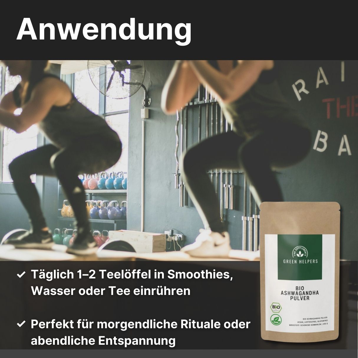 Ashwagandha Pulver kaufen Bio 250 Anwendung