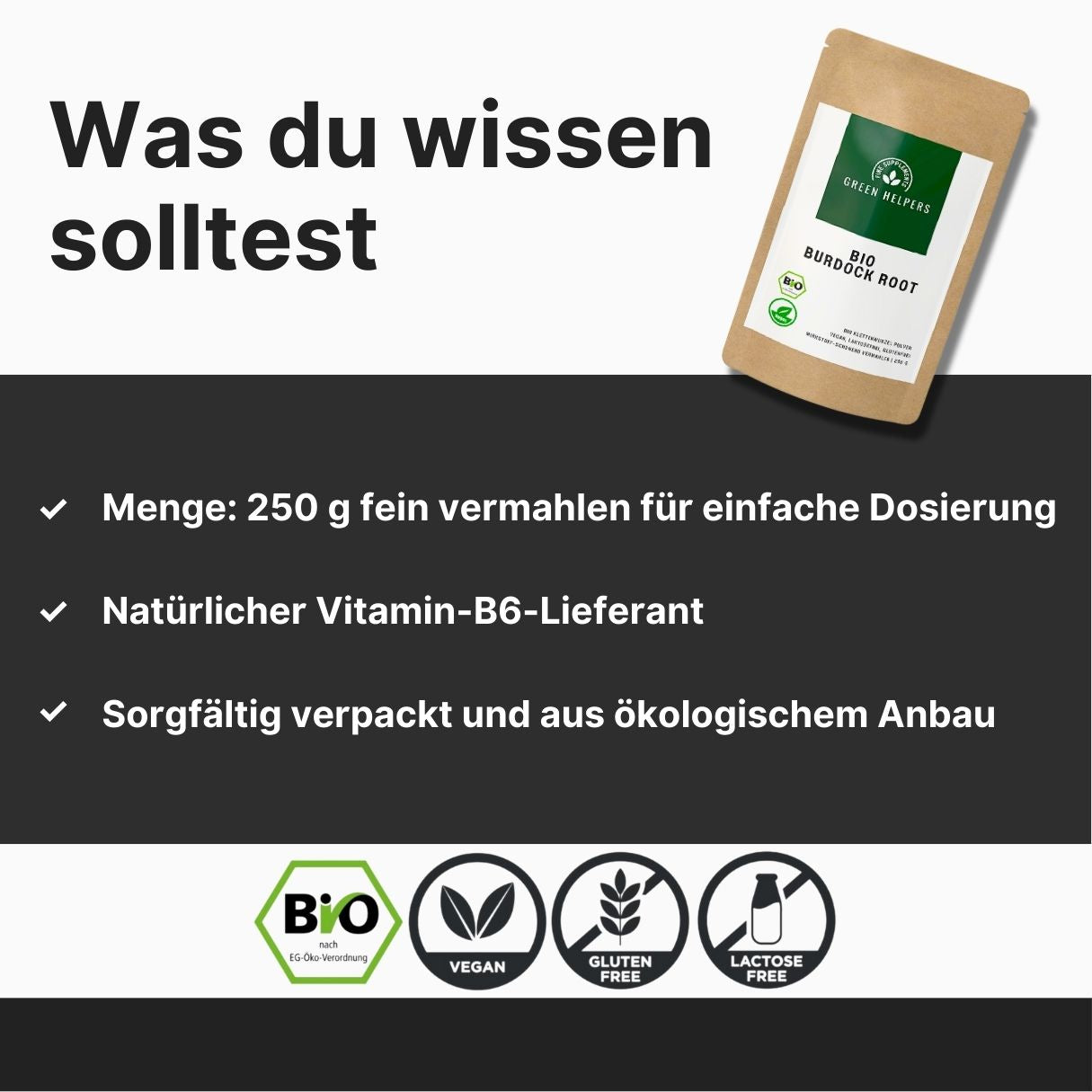 Burdock Root Pulver kaufen Bio 250 g  Wissen