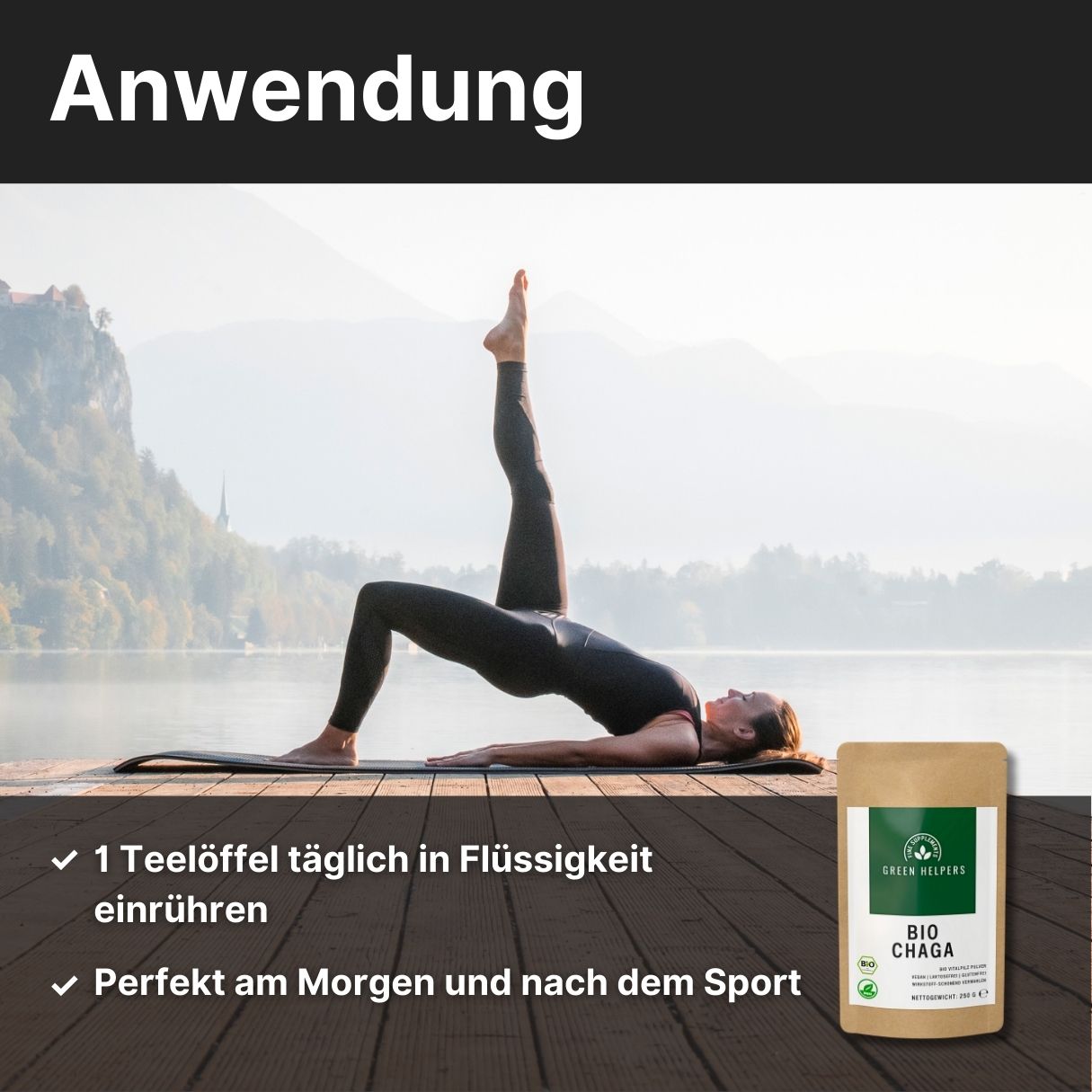 Chaga Pulver kaufen Bio 250 g Anwendung