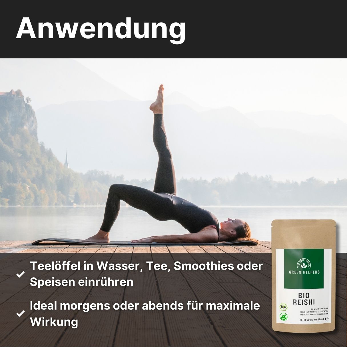 Reishi Pulver kaufen Bio Vitalpilz Anwendung