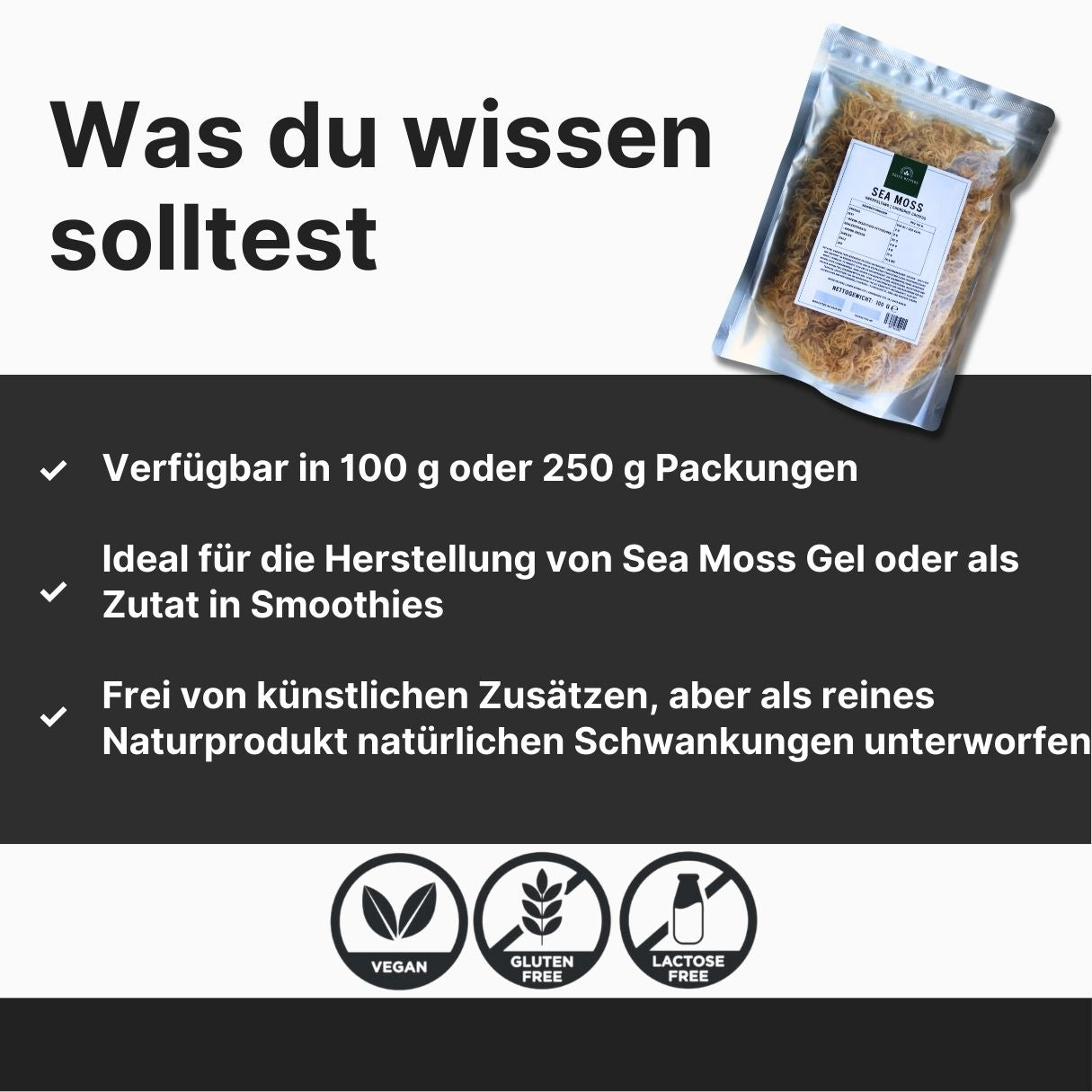 Sea Moss kaufen getrocknet ganze Alge Knorpeltang Chondrus Crispus Irish Moss Wissen